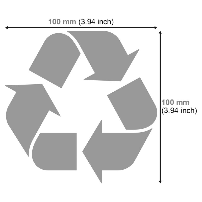Aleks Melnyk No.66 Recycle Logo 4 x 4 inch, Metal Stencil, Trash Bin Stencil Multiple Uses, Stainless Steel Template for Painting, Pyrography, Wood Burning, Small Recycling Symbol, 1 PCS - Image 3